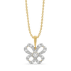 Organza Butterfly lab grown diamond pendant - Front View