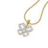 Organza Butterfly lab grown diamond pendant - Perspective view