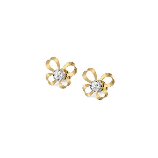 Organza Butterfly Lab Diamond Grown Earrings - perspective view