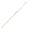 Stiletto Edge Pure Gold Lab Diamond Bracelet
