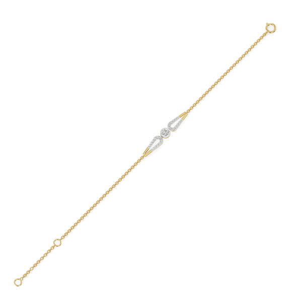 Stiletto Edge Pure Gold Lab Diamond Bracelet