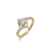 Stiletto Edge Pure Gold Lab Diamond Ring