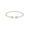Draped Elegance Lab Grown Diamond Bangle - Front VIew