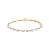 Draped Elegance Pure Gold Lab Diamond Tennis Bracelet