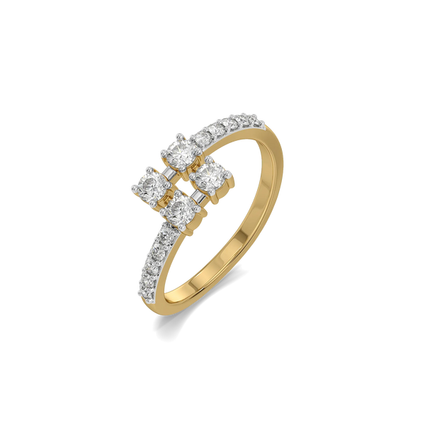 Twin Touch Lab Grown Diamond Ring - Perspective View
