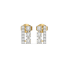 Twin Touch Lab Grown Diamond Stud Earrings - Front View