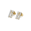 Twin Touch Lab Grown Diamond Stud Earrings - Perspective View