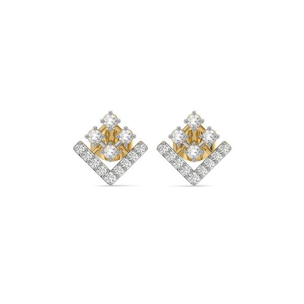 Shared Love Lab Diamond Stud Earrings - Front View