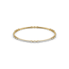 Side-by-Side Pure Gold Lab Grown Diamond Bangle