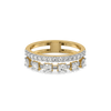 Side-by-Side Pure Gold Lab Grown Diamond Band Ring
