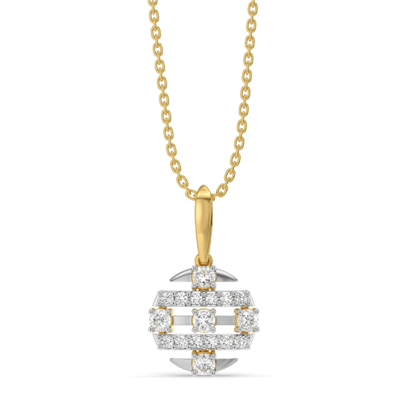 Core Connection Lab Grown Diamond Pendant -Front View
