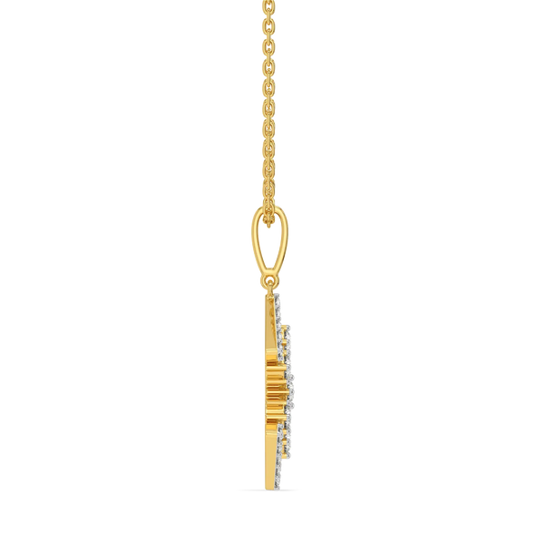 Mirror Sisters Lab Grown Diamond Pendant - Side View