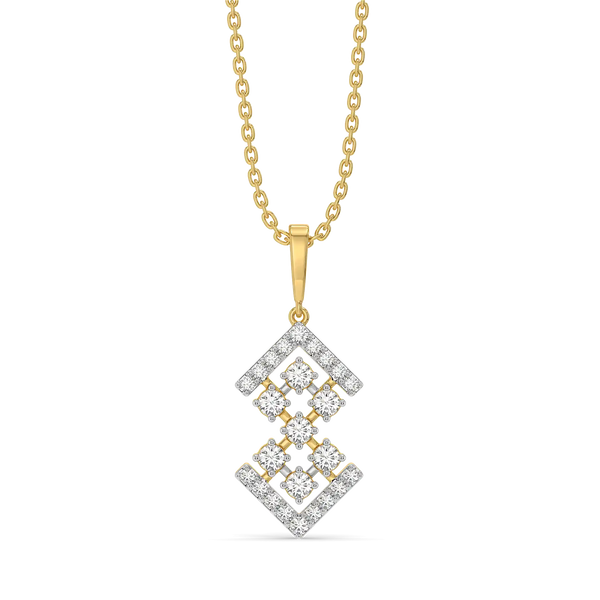 Mirror Sisters Lab Grown Diamond Pendant - Front View