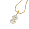 Mirror Sisters Lab Grown Diamond Pendant - Perspective View