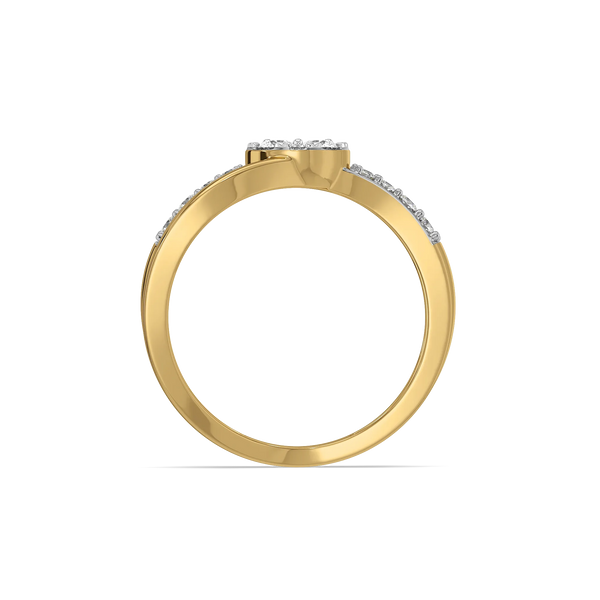 Nova Circle Pure Gold Lab Grown Diamond Ring