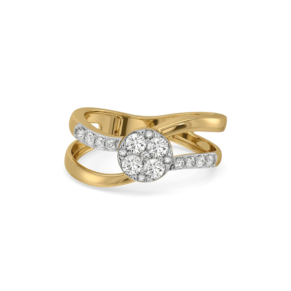 Nova Circle Pure Gold Lab Grown Diamond Ring