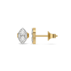 Twin Leaf Pure Gold Lab Grown Diamond Stud Earrings