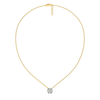 Solitaire-Illusion Pure Gold Lab Grown Diamond Necklace