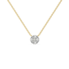 Solitaire-Illusion Pure Gold Lab Grown Diamond Necklace