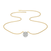 Solitaire-Illusion Pure Gold Lab Grown Diamond Necklace
