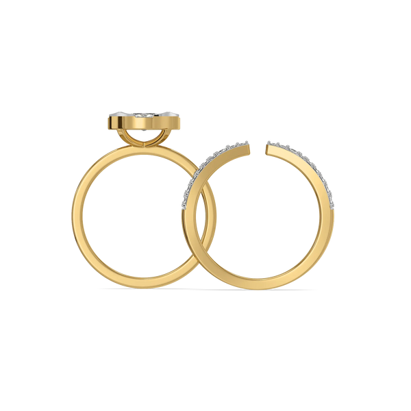 Solitaire-Illusion Pure Gold Lab Grown Diamond Ring