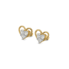 Sweetheart Pure Gold Lab Grown Diamond Stud Earrings