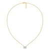 Art Deco Pure Gold Lab Grown Diamond Necklace