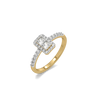 Art Deco Pure Gold Lab Grown Diamond Ring
