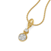 Entwine Circle Pure Gold Lab Grown Diamond Pendant