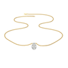Pear Illusion Pure Gold Lab Grown Diamond Necklace