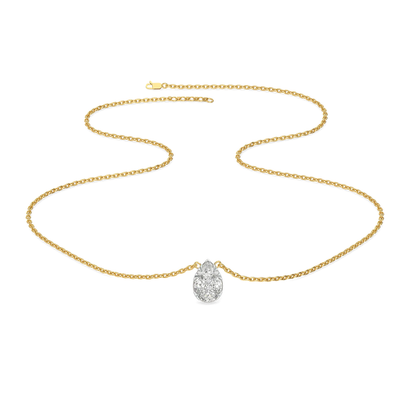 Pear Illusion Pure Gold Lab Grown Diamond Necklace