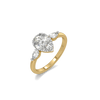 Pear Illusion Pure Gold Lab Grown Diamond Rings