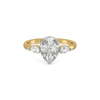 Pear Illusion Pure Gold Lab Grown Diamond Rings