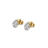 Pear Illusion Pure Gold Lab Grown Diamond Stud Earrings
