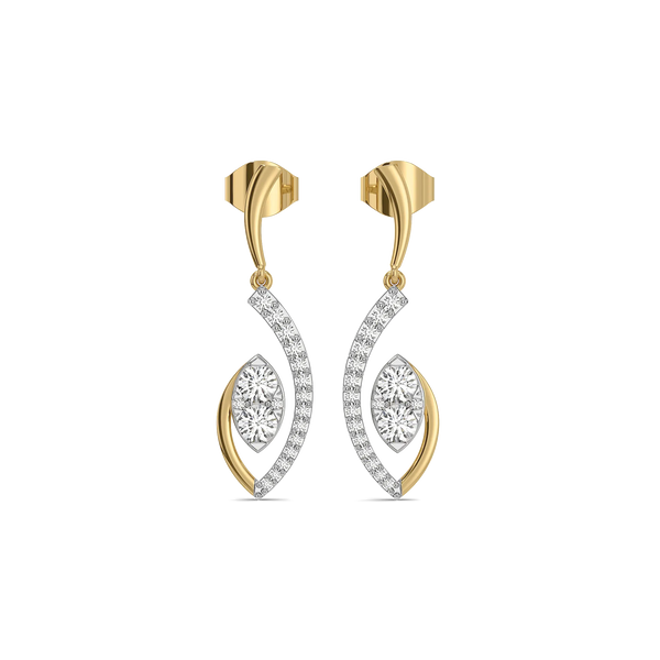 Cascade Marquise Pure Gold Lab Grown Diamond Drop Earrings