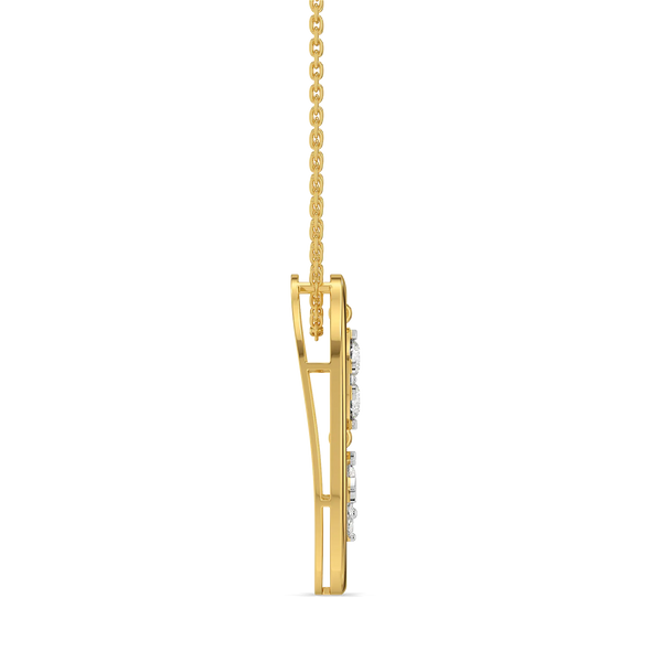 Cascade Marquise Pure Gold Lab Grown Diamond Pendant
