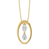 Cascade Marquise Pure Gold Lab Grown Diamond Pendant