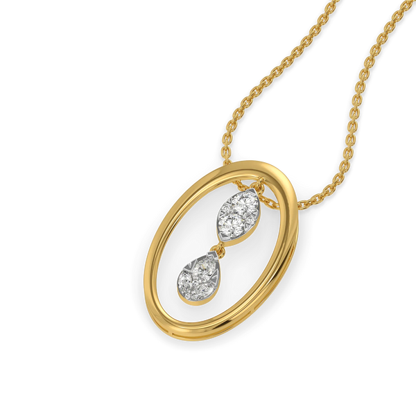 Cascade Marquise Pure Gold Lab Grown Diamond Pendant