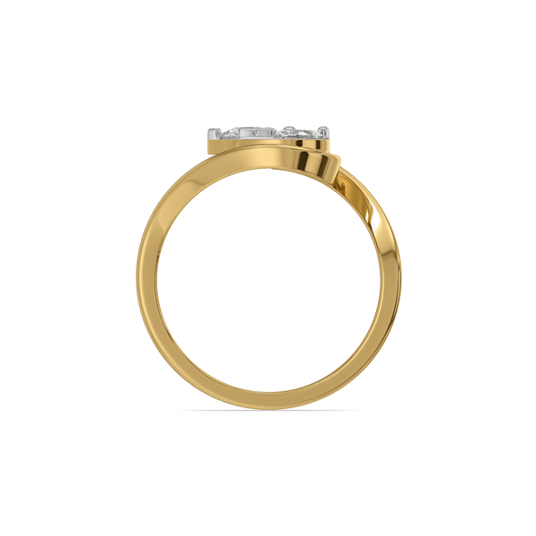 Graceful Swan Pure Gold Lab Grown Diamond Rings