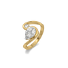 Graceful Swan Pure Gold Lab Grown Diamond Rings