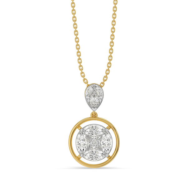 Empress Crown Pure Gold Lab Grown Diamond Pendant
