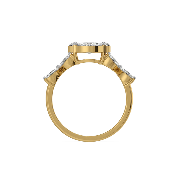 Empress Crown Pure Gold Lab Grown Diamond Rings