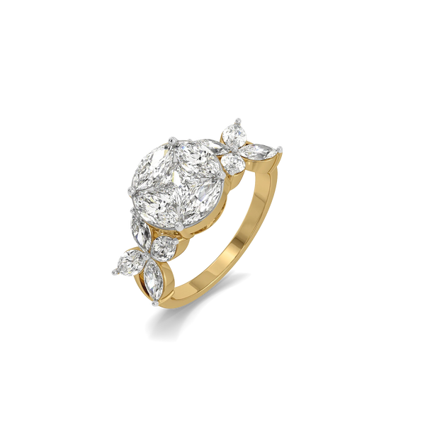 Empress Crown Pure Gold Lab Grown Diamond Rings