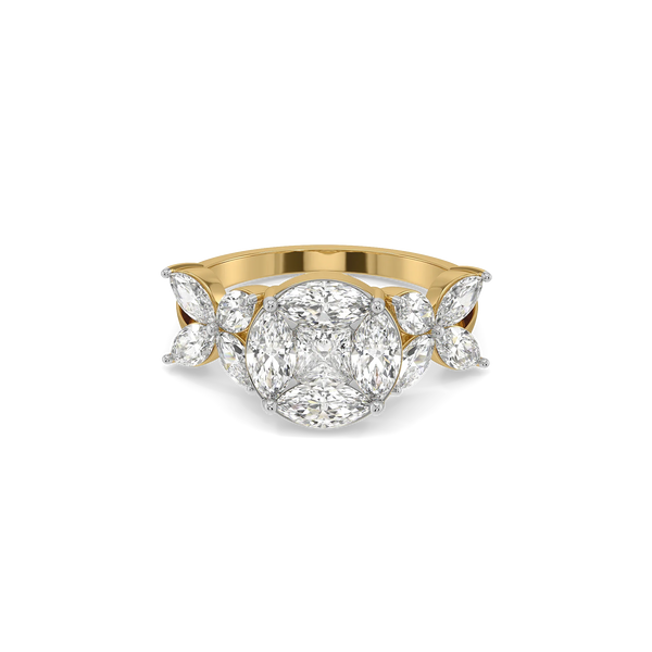 Empress Crown Pure Gold Lab Grown Diamond Rings