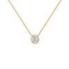 Oval Illusion Pure Gold Lab Grown Diamond Necklace