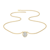 Oval Illusion Pure Gold Lab Grown Diamond Necklace