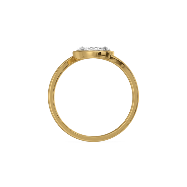 Oval Illusion Pure Gold Lab Grown Diamond Ring