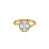 Oval Illusion Pure Gold Lab Grown Diamond Ring