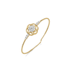 Rosette Swirl Pure Gold Lab Grown Diamond Bangle