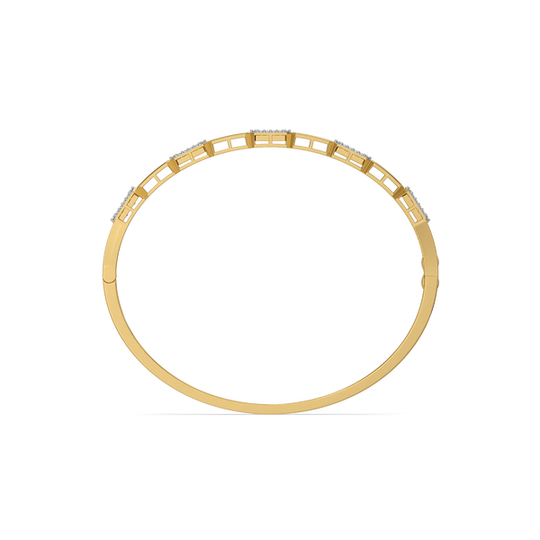 Architect Station Pure Gold Lab Grown Diamond Bangle